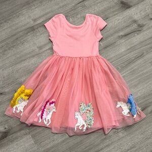 Mini Boden Pink Tulle Unicorn Dress